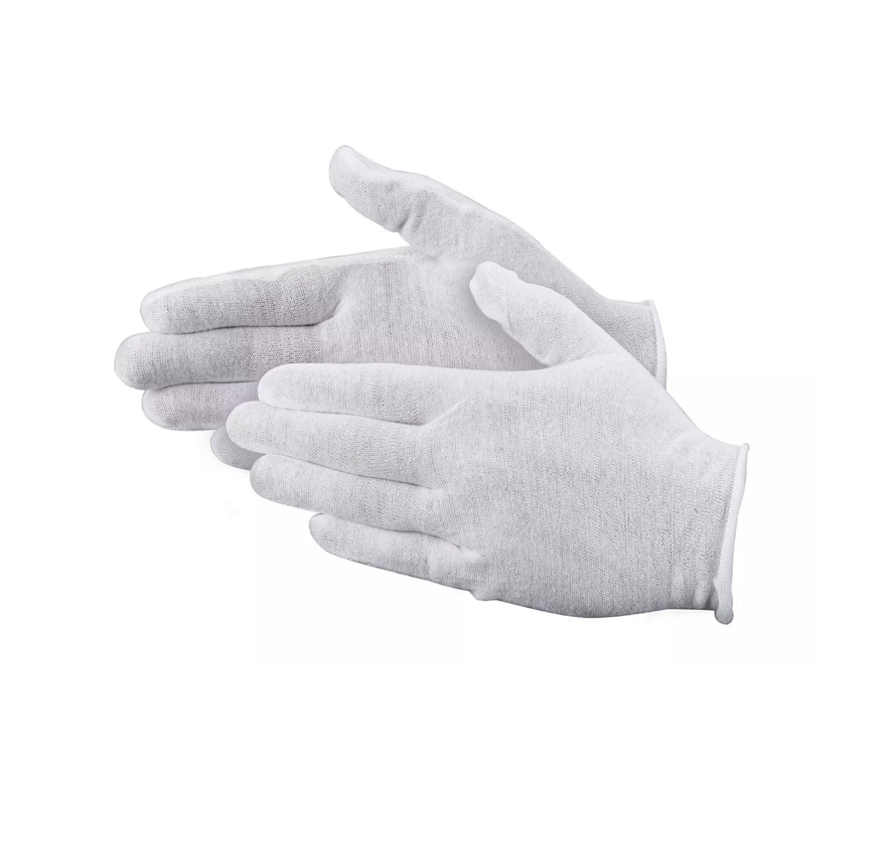 White cotton gloves