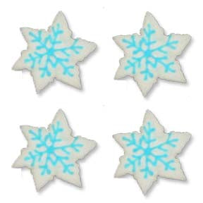 Snowflake sugar decorations