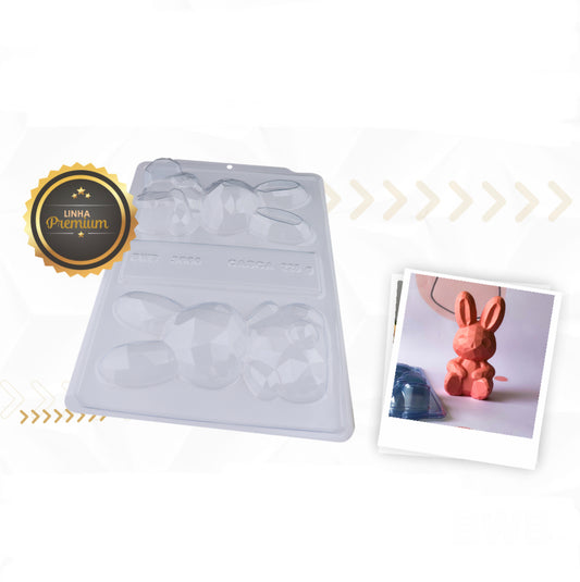 Easter Chocolate Geometric seated rabbit