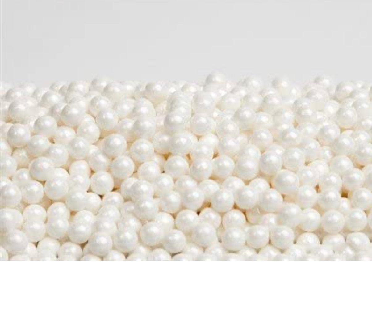 Sugar pearl beads white