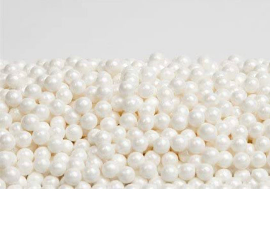 Sugar pearl beads white